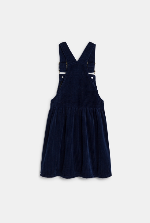 Robe salopette velours côtelé bleu marine fille Chipie