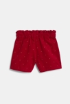 Short velours à étoiles rouge fille 3