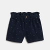 Short velours à étoiles bleu marine fille