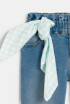 Jean mum taille haute denim fantaisie bleu fille Chipie 4