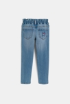 Jean mum taille haute denim fantaisie bleu fille Chipie 5