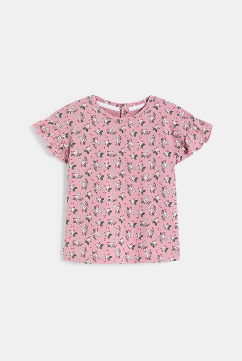 T-shirt flamants cœur rose bébé fille