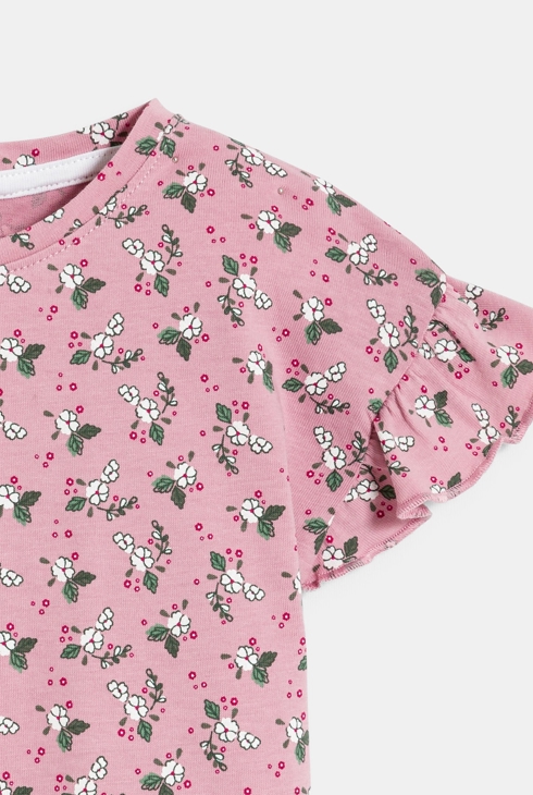 T-shirt flamants cœur rose bébé fille