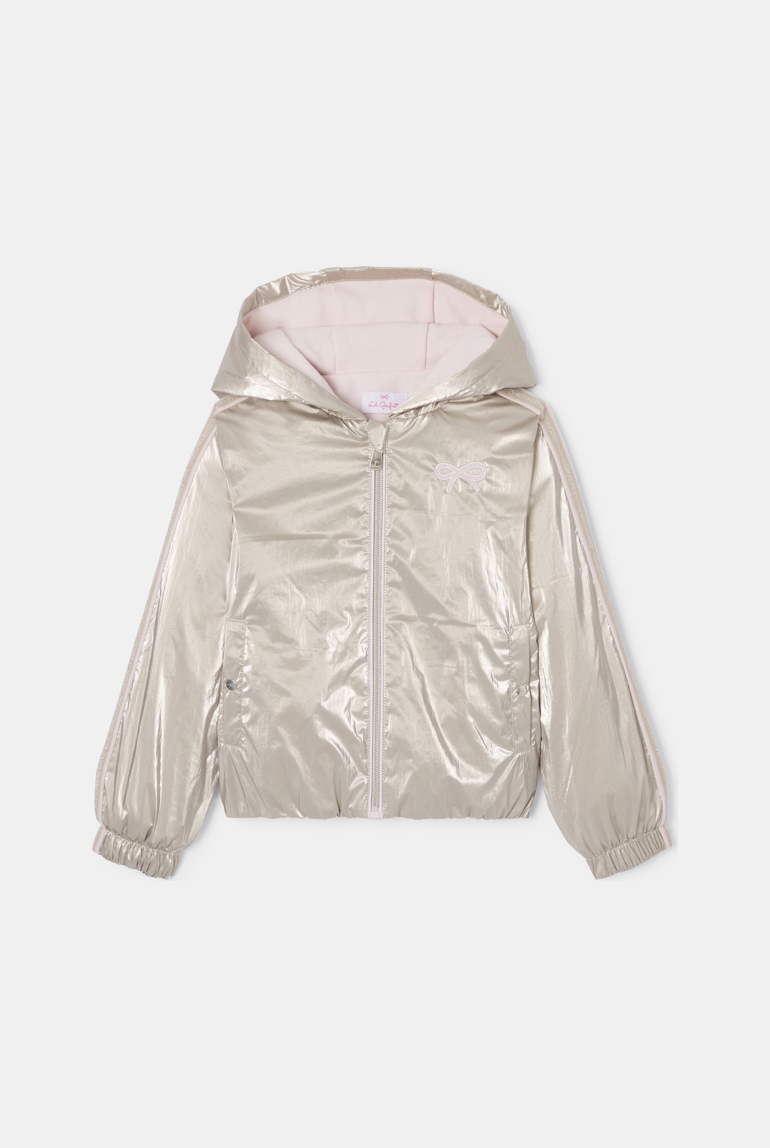 Blouson doublé à capuche irisé gris fille Lili Gaufrette 1