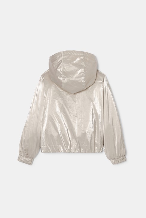 Blouson doublé à capuche irisé gris fille Lili Gaufrette 2