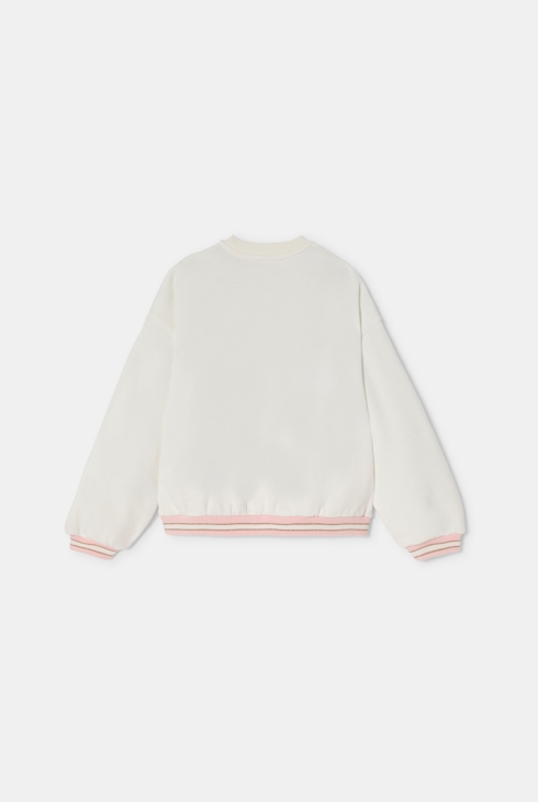 Sweat molleton crayonné blanc fille Lili Gaufrette