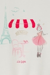Sweat molleton crayonné blanc fille Lili Gaufrette 3