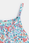 Robe à bretelles fleurie bleu bébé fille 2