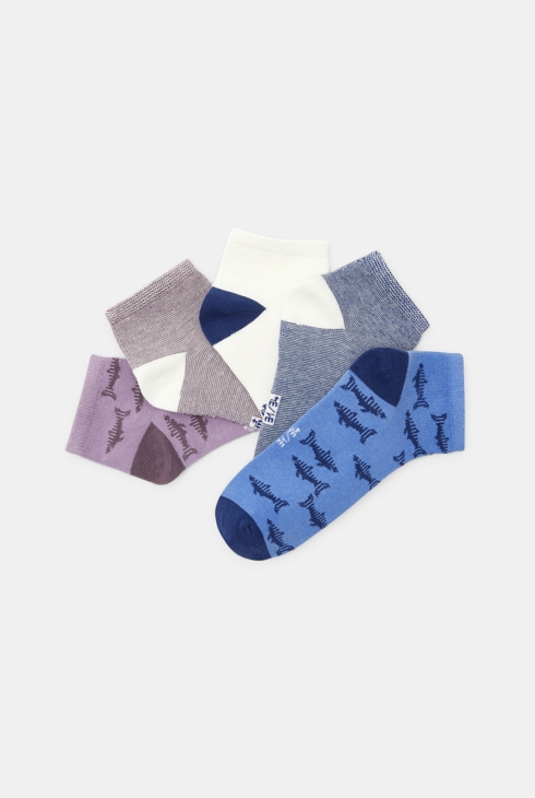 Socquettes fantaisie (lot de 5) Garçon