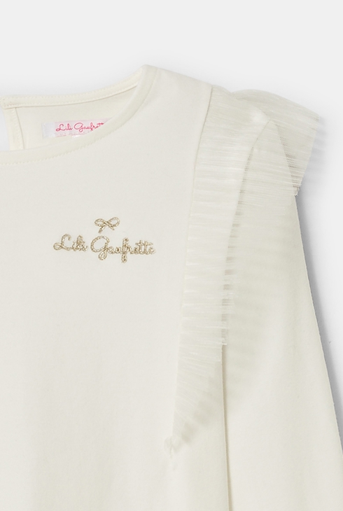 T-shirt volanté blanc fille