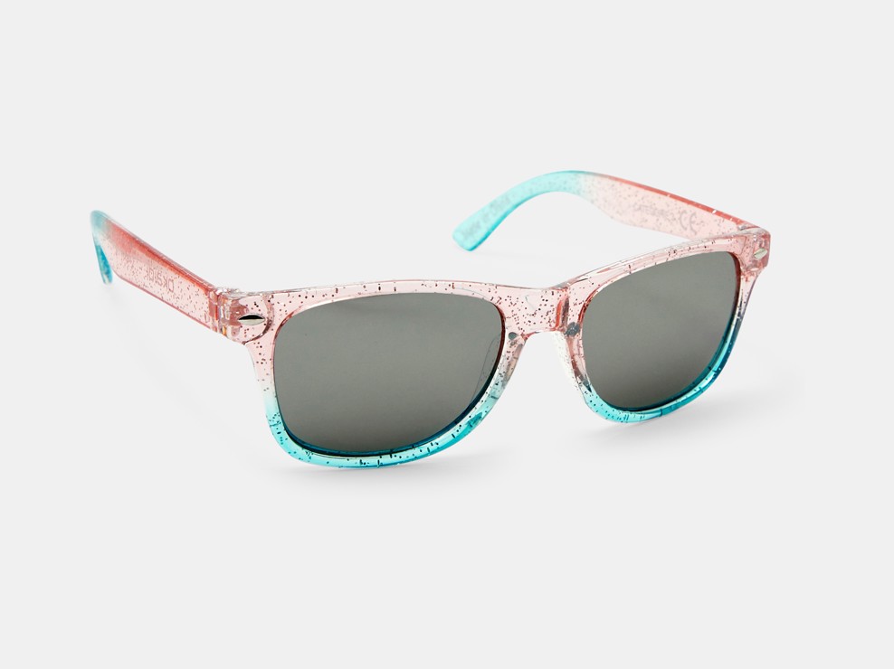 Lunettes de soleil à paillettes rose Fille 1