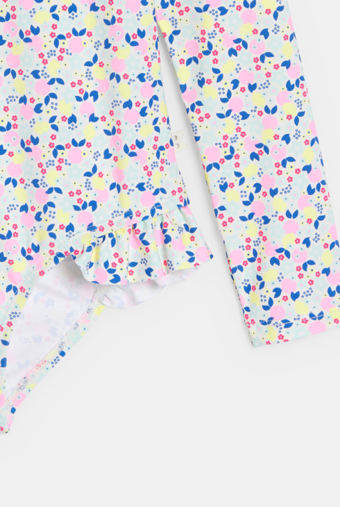 Bedruckter Badeoverall in Rosa für Mädchen 2