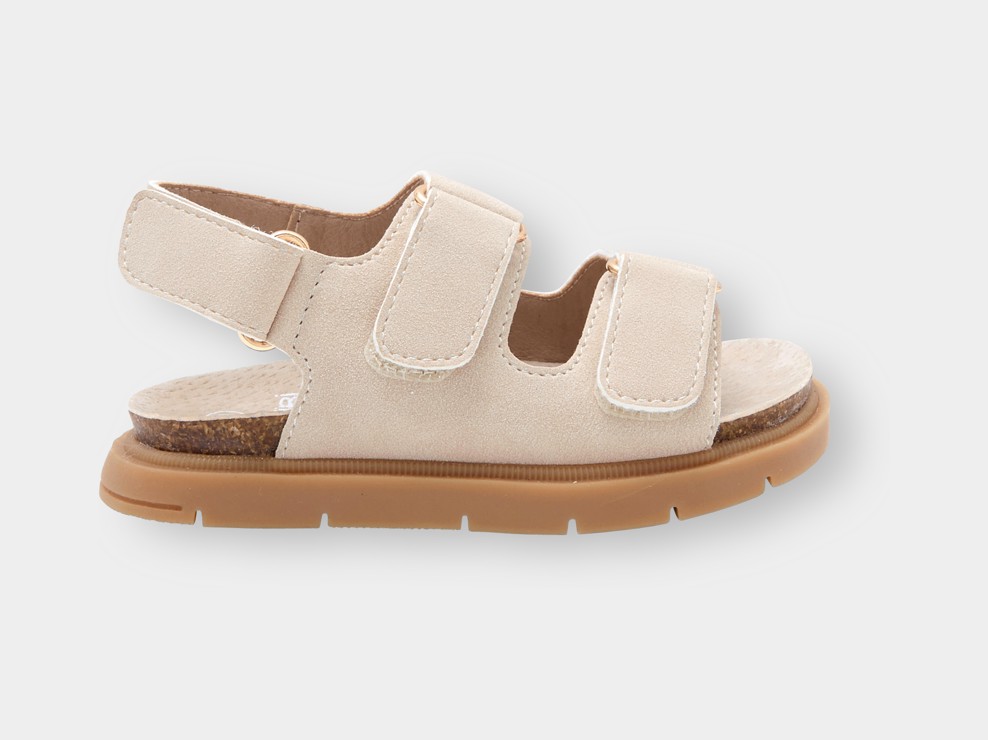 Groene leren sandalen met klittenband voor babyjongens 1