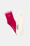 Chaussettes à volants rouge et blanc fille Lili Gaufrette