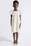 Robe volantée beige doré Fille 1