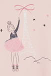 T-shirt manches longues Lili à Paris rose Lili Gaufrette 2