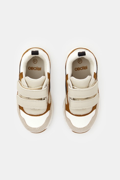 Baskets running beige bébé garçon 2