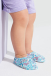 Blaue Baby-Badeschuhe mit Blumenmuster für Mädchen 3