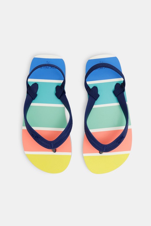 Tongs rayées multicolores garçon 2