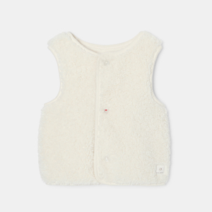 Gilet sans manches sherpa blanc bébé mixte Absorba 1