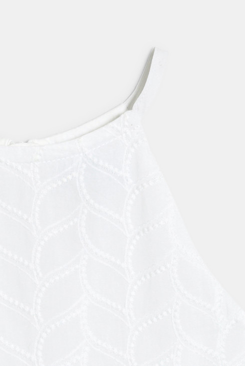 Girl's elegant white embroidered dress 2