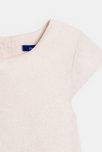 Robe chic en coton et lin irisé rose nude Fille 3