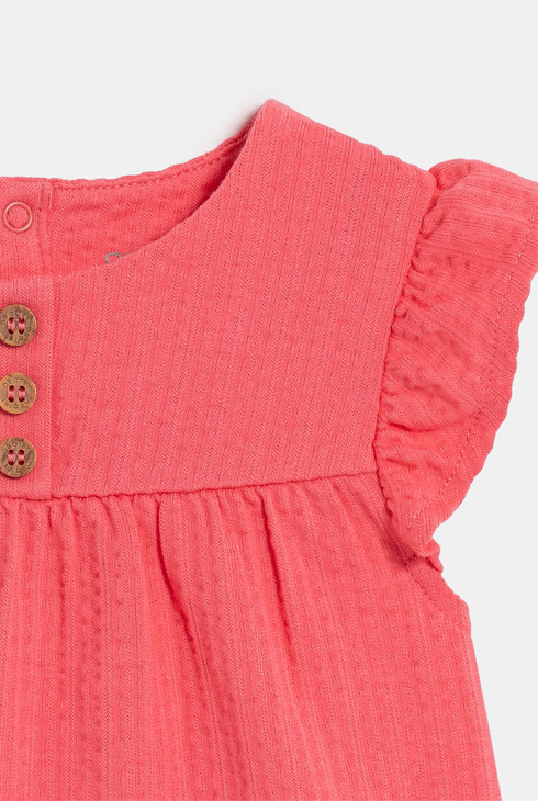 Bedruckte rosa Bluse aus Seersucker-Baumwolle Baby Mädchen 2