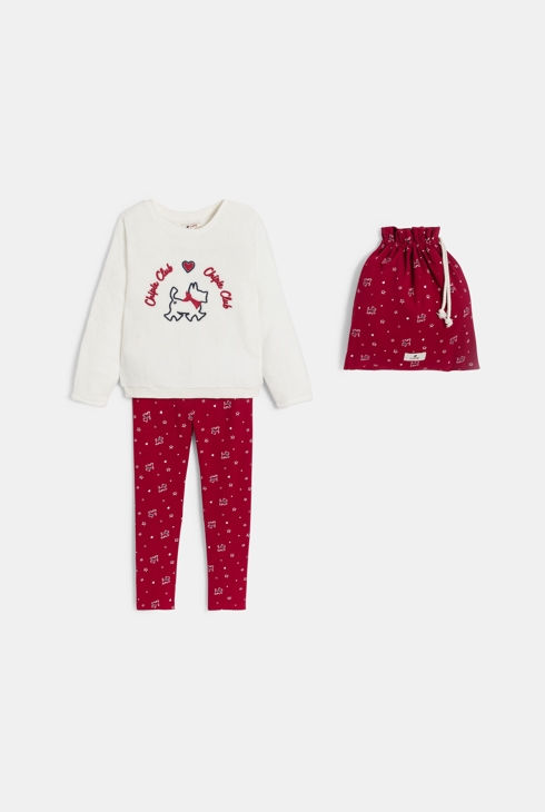 Pyjama chaud rouge fille Chipie 1