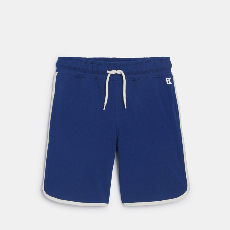 Blaue Bermuda-Shorts aus Molton für Jungen
