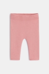 Roze gebreid setje met vestje en broek voor babymeisjes 3