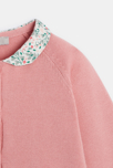 Roze gebreid setje met vestje en broek voor babymeisjes 4