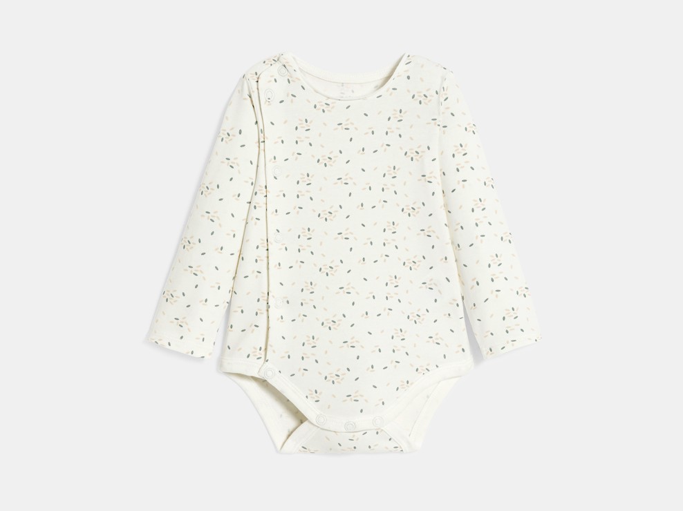 Combinació de malla de punt i bodi verd bebè nena 2