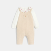 Combinaison maille tricot et body rose bébé fille