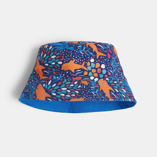 Bob Réversible En Coton Bleu Garçon - Imprimé Multicolore - 52 - OKAIDI
