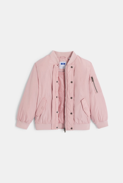 Blouson bomber rose pastel Fille