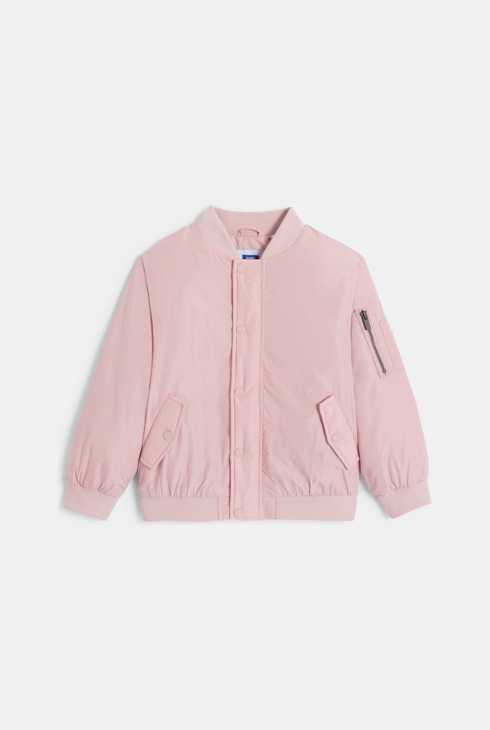 Girl's pastel pink bomber jacket 2