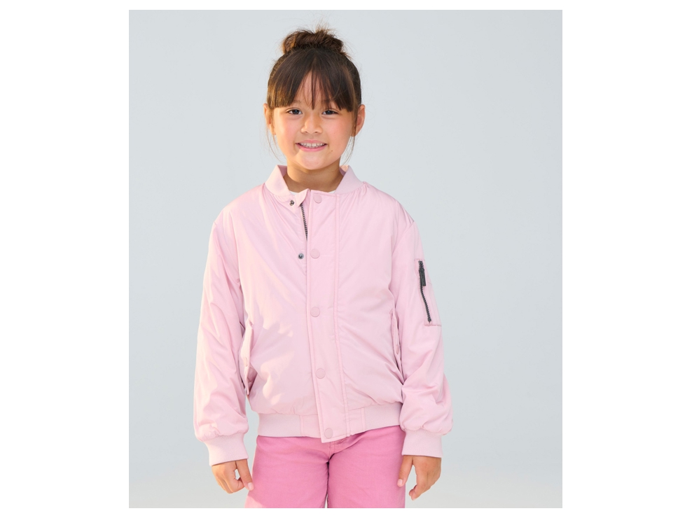 Pastellrosa Bomberjacke für Mädchen 1