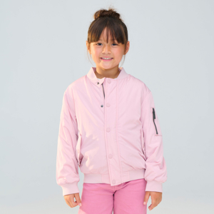 Blouson bomber rose pastel Fille 1