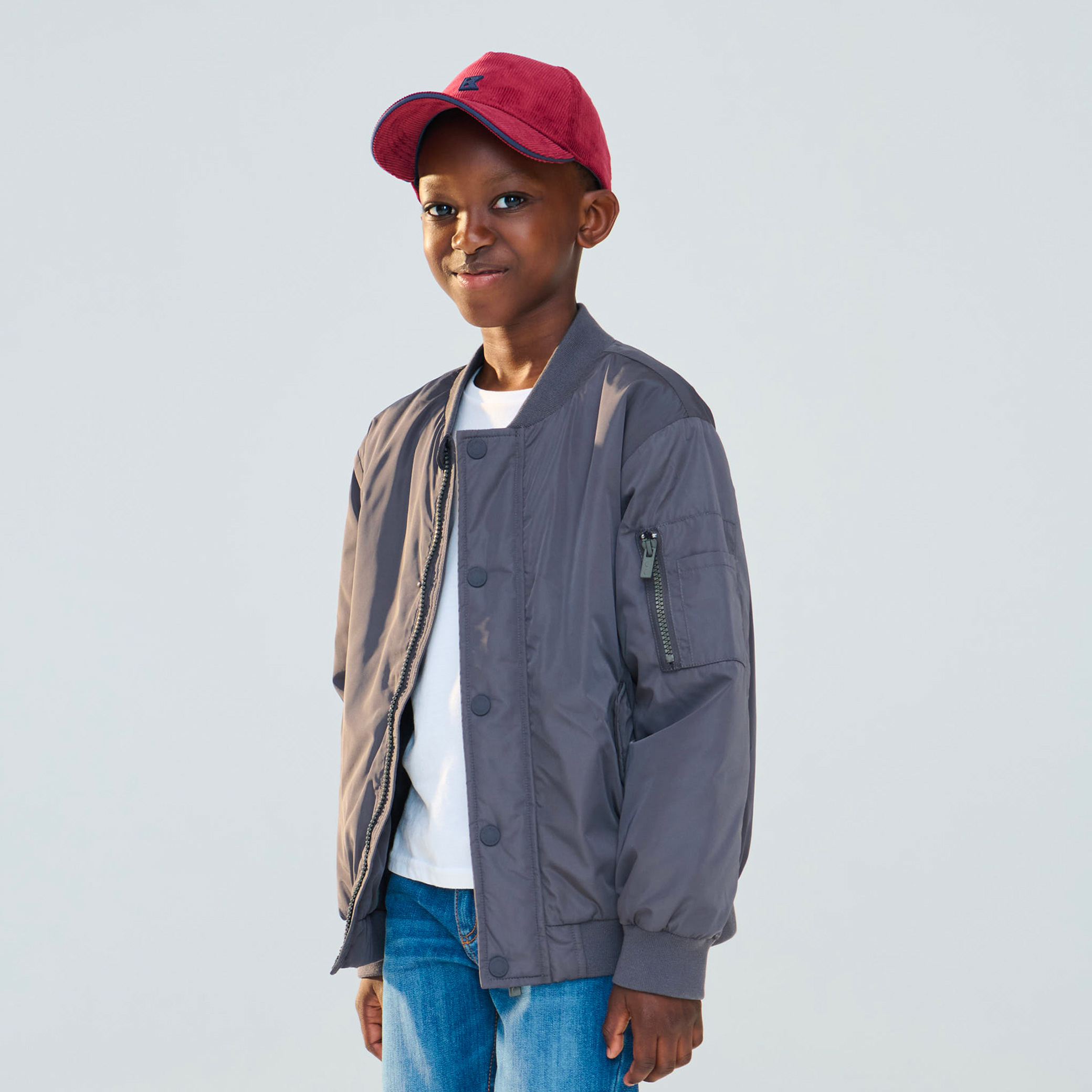 Boys grey bomber jacket best sale