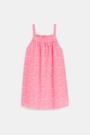 Roze jurk van jersey met schouderbandjes voor meisjes 1
