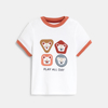 T-shirt animaux blanc bébé garçon