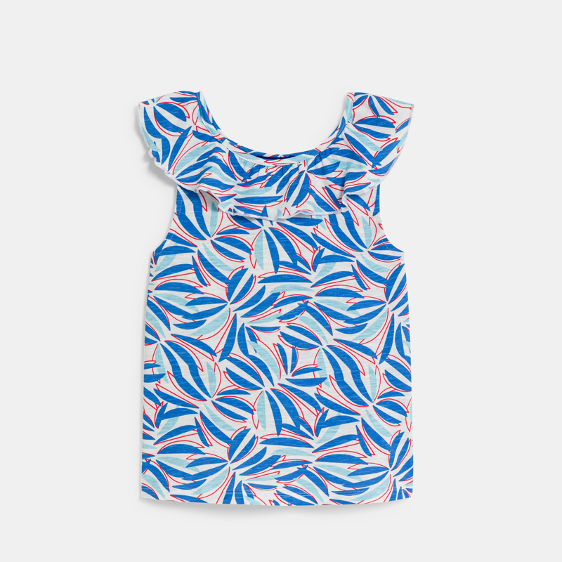 Bedrucktes Tanktop in Blau für Mädchen