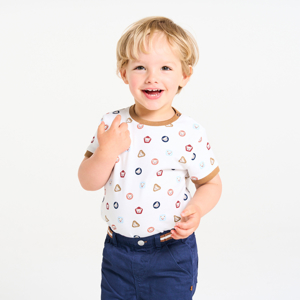 Baby boy's white animal T-shirt 1