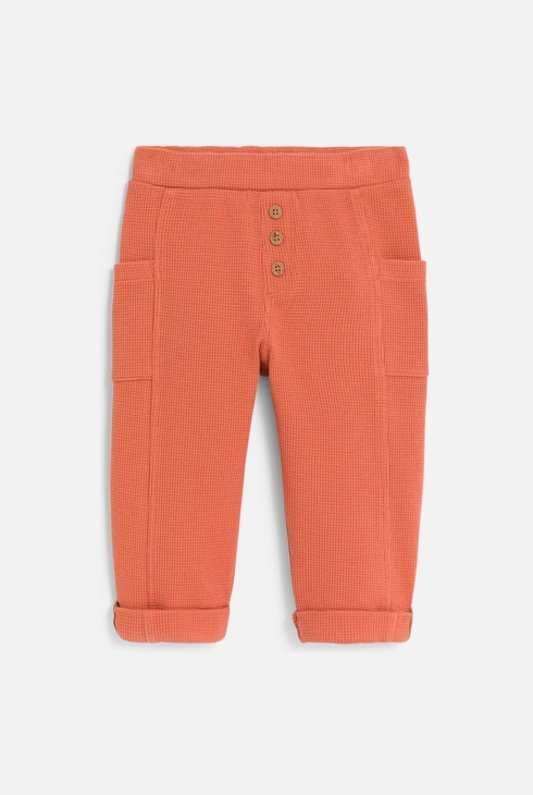 Pantalon coton souple fantaisie terracotta bébé garçon