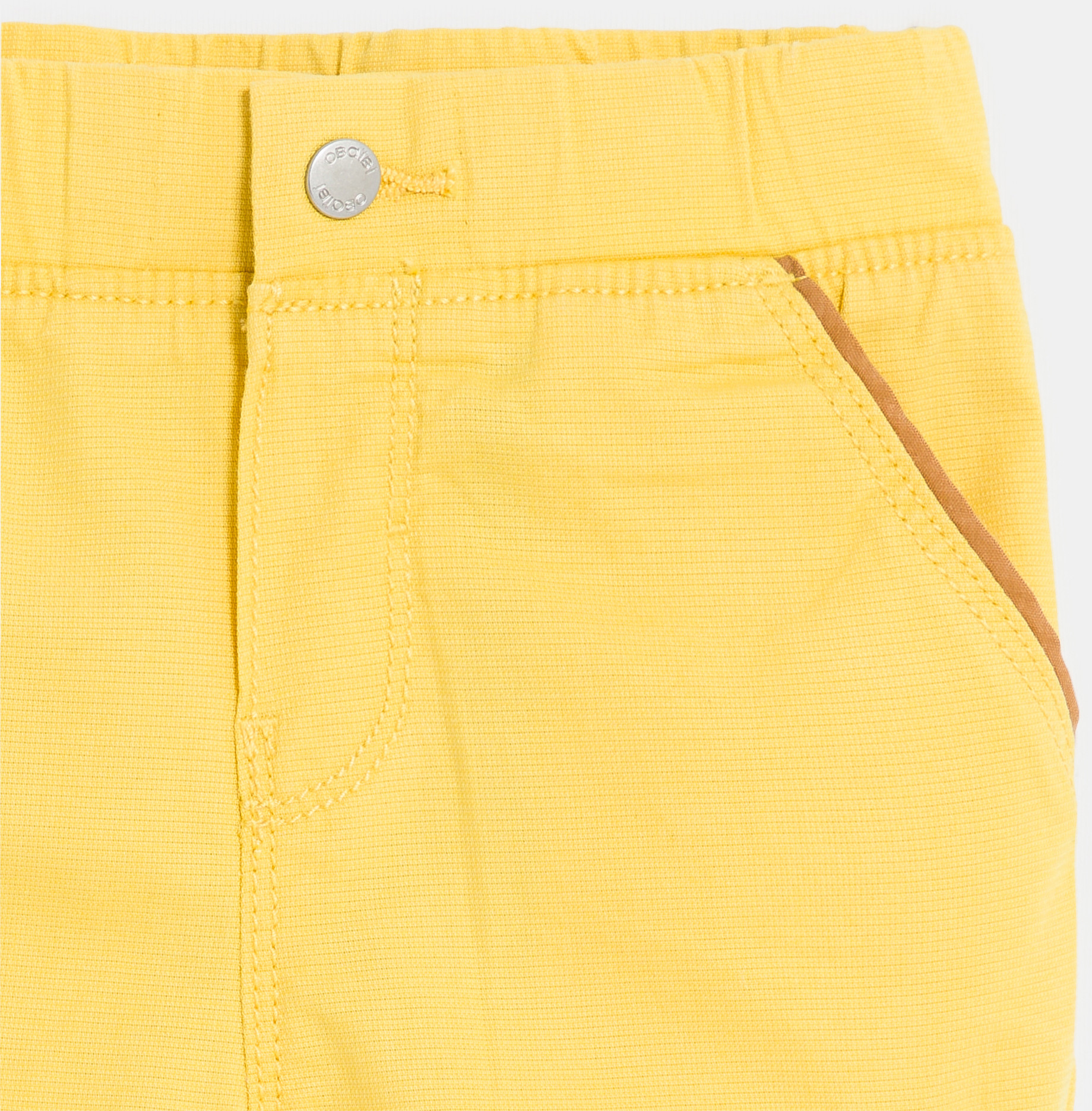 Gelbe, unten verengte Hose aus verspielter Baumwolle Baby Jungen 2