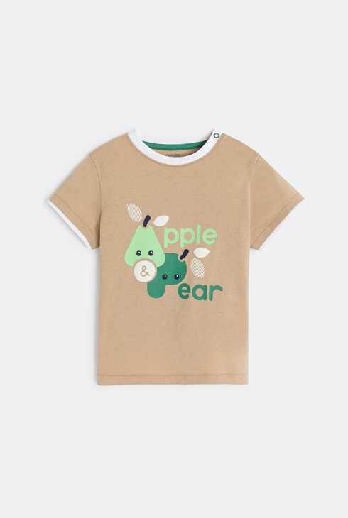 T-shirt fruits beige bébé garçon 1