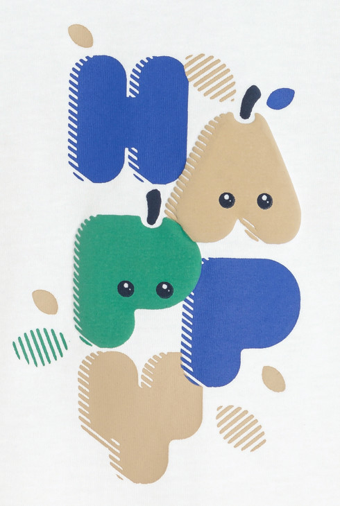 Weißes T-Shirt mit Schriftzug Kleinkind Junge 2