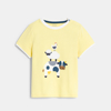 T-shirt animaux jaune bébé garçon