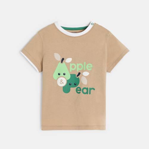 T-shirt Fruits Beige Bébé Garçon - Greige Clair - 18M - OBAIBI