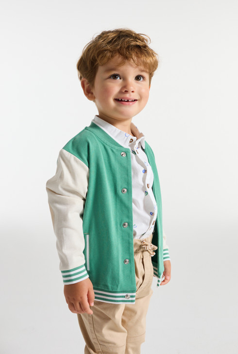 Veste teddy fruits vert bébé garçon 2
